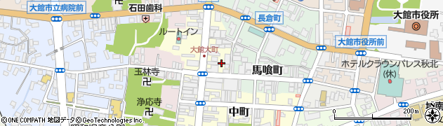 秋田県大館市大町21周辺の地図