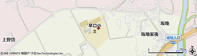 秋田県大館市長坂坂地岱周辺の地図