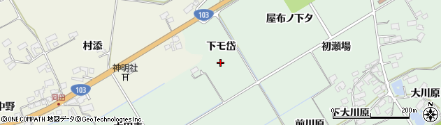 秋田県鹿角市十和田大湯下モ岱周辺の地図