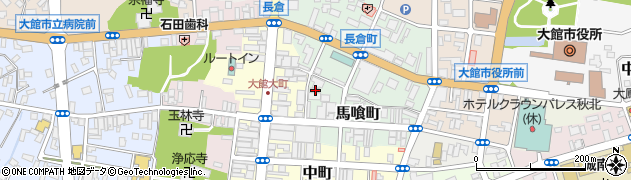 秋田県大館市馬喰町2周辺の地図
