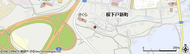 秋田県大館市根下戸新町周辺の地図