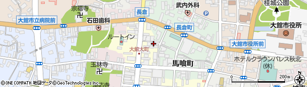 秋田県大館市大町13周辺の地図