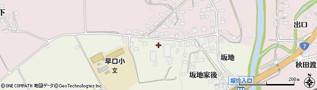 秋田県大館市長坂坂地岱66周辺の地図