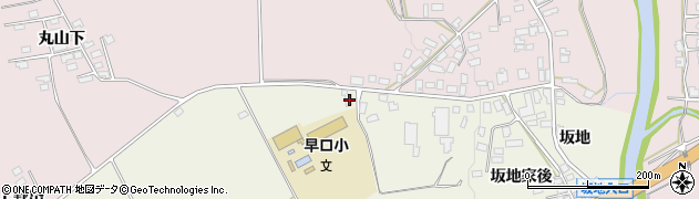 秋田県大館市長坂坂地岱23周辺の地図