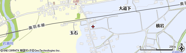 秋田県大館市川口大道下周辺の地図