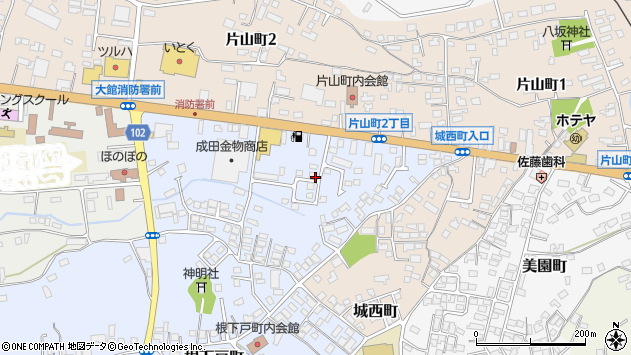 〒017-0875 秋田県大館市住吉町の地図