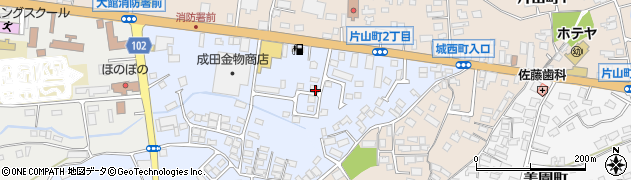 秋田県大館市住吉町周辺の地図