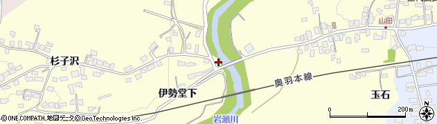 秋田県大館市岩瀬伊勢堂下56周辺の地図
