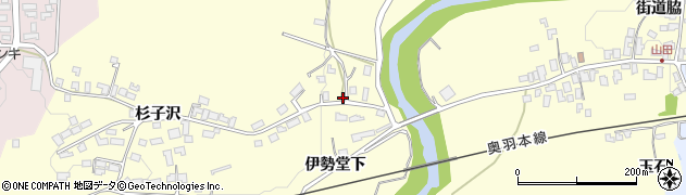 秋田県大館市岩瀬伊勢堂下14周辺の地図
