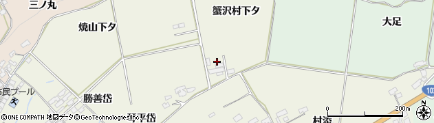 秋田県鹿角市十和田岡田蟹沢村下タ46周辺の地図