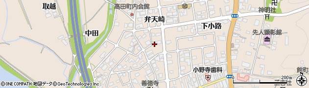 秋田県鹿角市十和田毛馬内弁天崎周辺の地図
