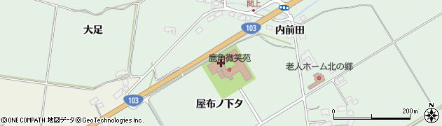 秋田県鹿角市十和田大湯（屋布ノ下タ）周辺の地図