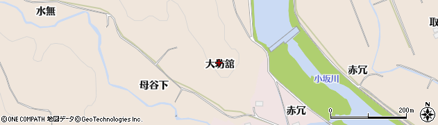 秋田県鹿角市十和田毛馬内（大坊舘）周辺の地図