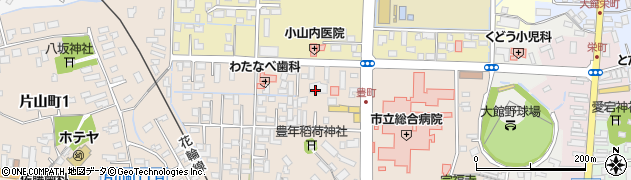 秋田県大館市豊町周辺の地図