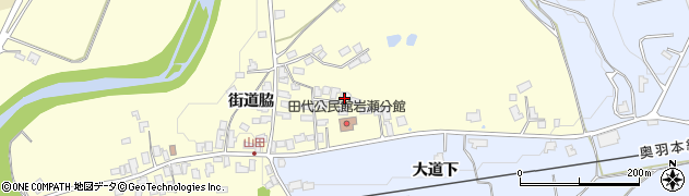 秋田県大館市岩瀬（大柳）周辺の地図