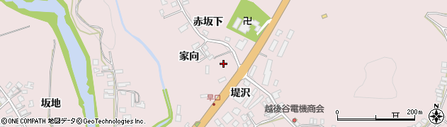 秋田県大館市早口家向14周辺の地図