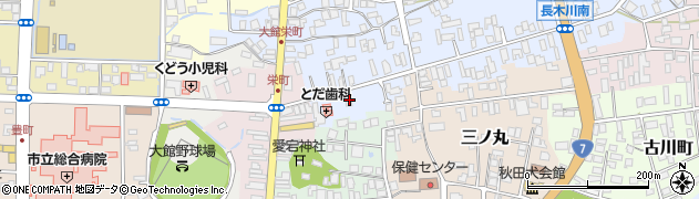 秋田県大館市長木川南19周辺の地図