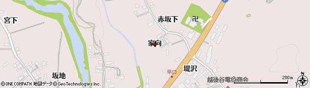 秋田県大館市早口家向周辺の地図