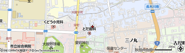 秋田県大館市長木川南36周辺の地図