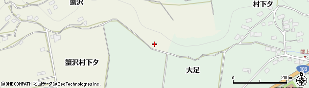秋田県鹿角市十和田岡田蟹沢村下タ1周辺の地図