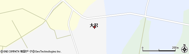 秋田県山本郡八峰町峰浜小手萩大沢周辺の地図