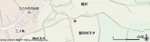 秋田県鹿角市十和田岡田蟹沢村下タ34周辺の地図