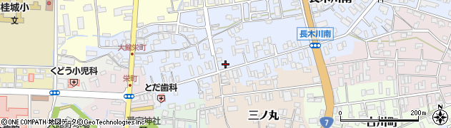 秋田県大館市長木川南143周辺の地図
