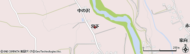 秋田県大館市早口（宮下）周辺の地図