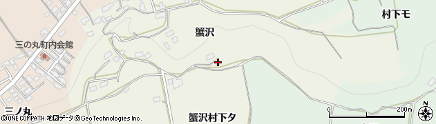 秋田県鹿角市十和田岡田蟹沢村下タ周辺の地図