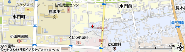 秋田県大館市長木川南1周辺の地図