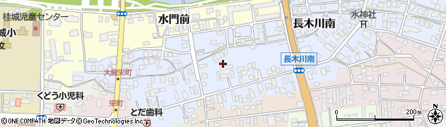 秋田県大館市長木川南54周辺の地図