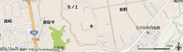 秋田県鹿角市十和田毛馬内寺ノ上周辺の地図