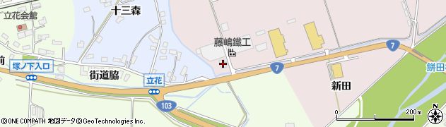 秋田県大館市餅田向田1周辺の地図