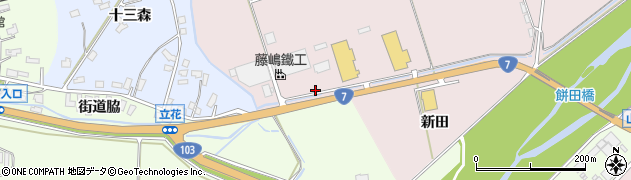 秋田県大館市餅田向田117周辺の地図