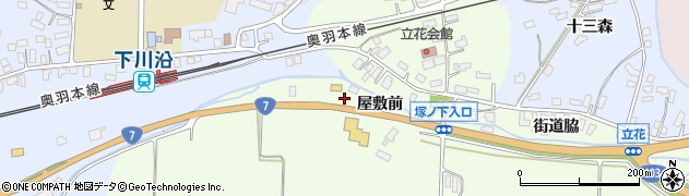 秋田県大館市立花洞バミ周辺の地図