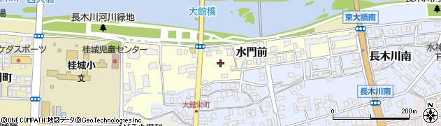 秋田県大館市水門前周辺の地図