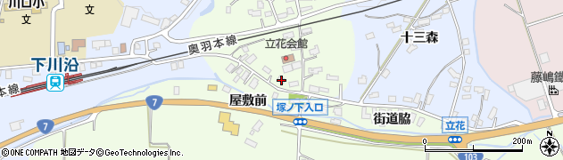 秋田県大館市立花塚ノ下37周辺の地図