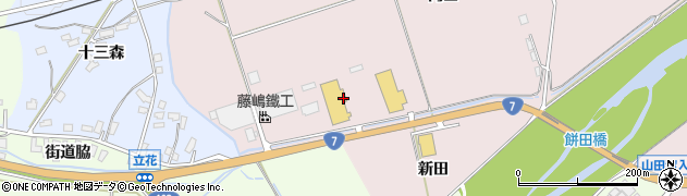 秋田県大館市餅田向田周辺の地図