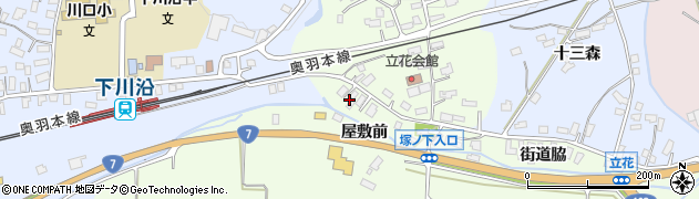 秋田県大館市立花塚ノ下16周辺の地図