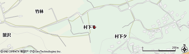 秋田県鹿角市十和田大湯村下モ周辺の地図