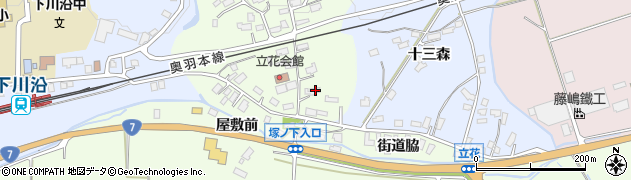 秋田県大館市立花塚ノ下56周辺の地図