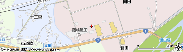 秋田県大館市餅田向田119周辺の地図
