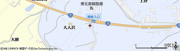 秋田県大館市川口（大人沢）周辺の地図