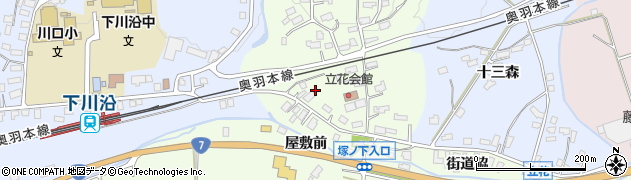 秋田県大館市立花塚ノ下34周辺の地図