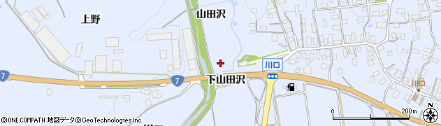 秋田県大館市川口（山田沢）周辺の地図