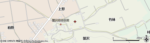 秋田県鹿角市十和田岡田（蟹沢）周辺の地図