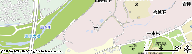 秋田県大館市東山屋布下周辺の地図