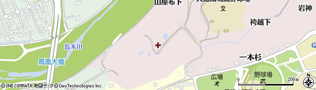 秋田県立　大館鳳鳴高等学校野球場周辺の地図