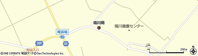 塙川郵便局周辺の地図