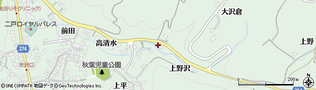 岩手県二戸市福岡（上野沢）周辺の地図
